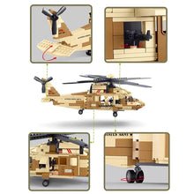 Load image into Gallery viewer, Black Hawk Helicopter Brick Building Kit