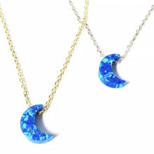 Load image into Gallery viewer, White Opal Moon Necklace