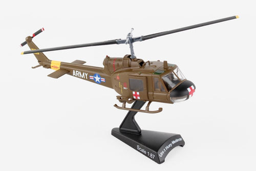 Postage Stamp UH-1 US Army Medevac Diecast Collectible