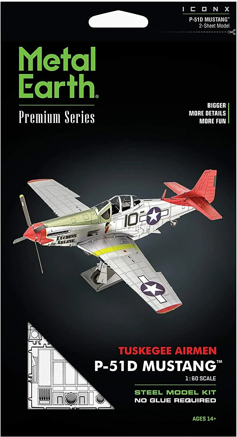 Metal Earth - Tuskegee Airmen P-51D Mustang Scale Model