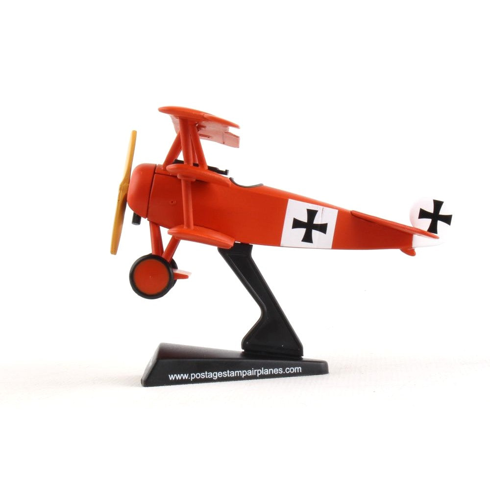 Postage Stamp Fokker Dr.1 Red Baron Diecast Collectible