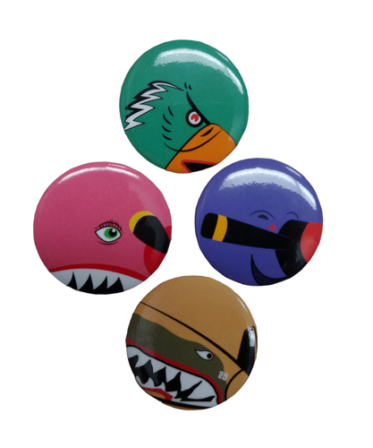Airplane Nose Art Buttons