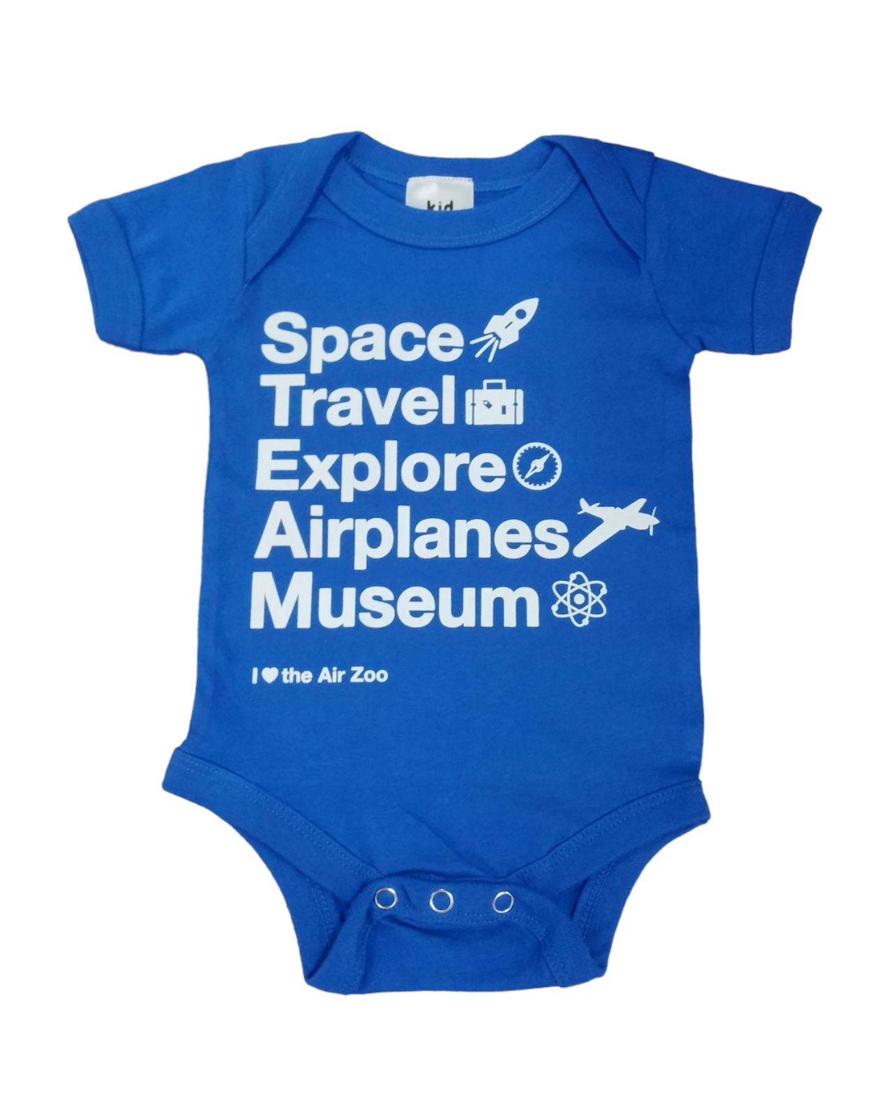 Air Zoo STEAM Baby Onesie - Cobalt