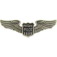 Private Pilot Wings Metal Pin